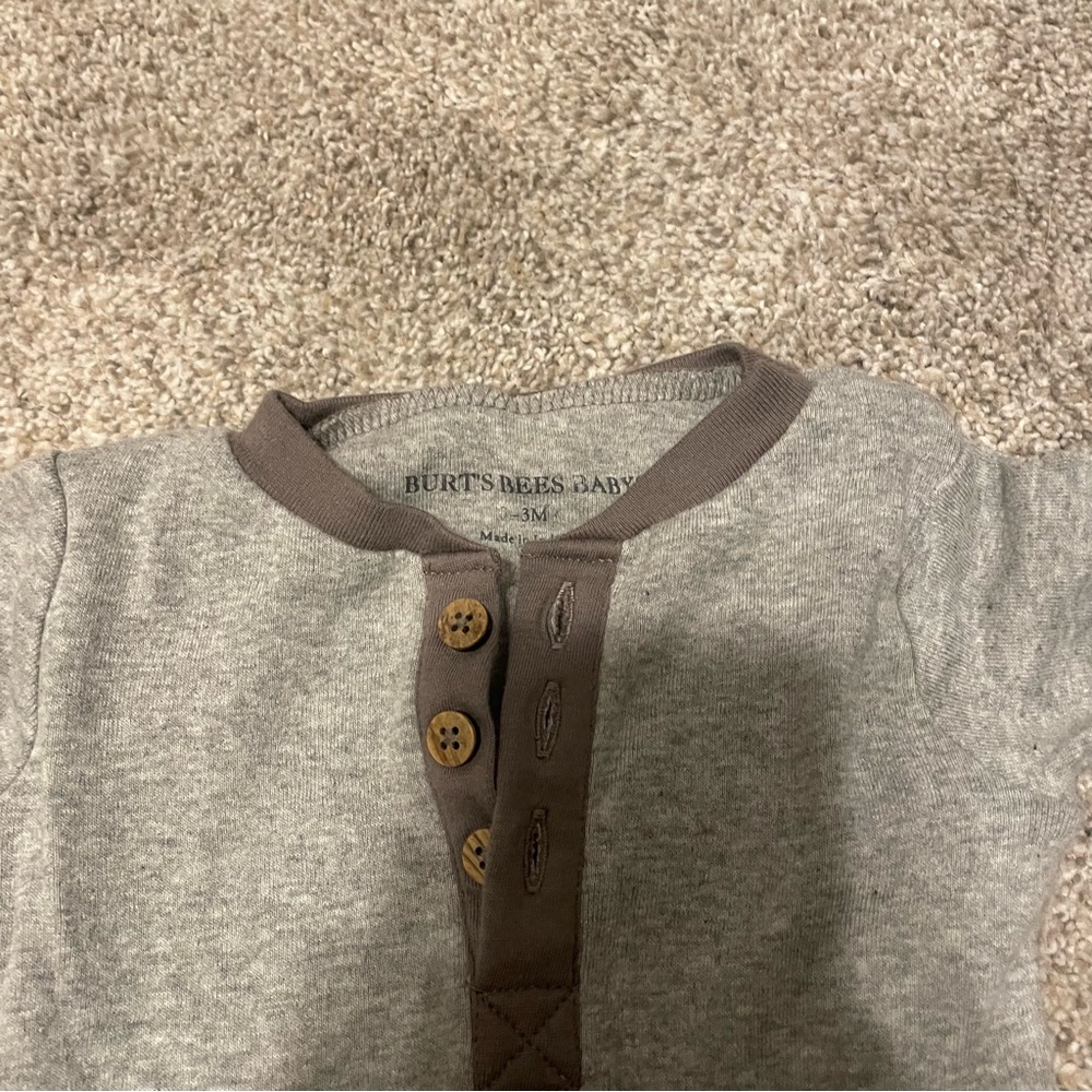 Baby Bodysuit in Gray and Brown - Picture 3 of 5